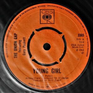 T-588 UK盤 概ね美盤 The Union Gap Featuring Gary Puckett Young Girl/I'm Losing You ゲイリー・パケット 3365 45 RPM