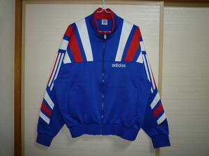 アディダス トリコロールカラージャージジャケット 青白赤×青赤白 Oサイズ