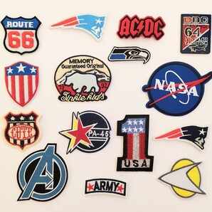 ワッペン アイロン セット 大量 15枚 リメイク おしゃれ ポップ アメカジ アップリケ NASA