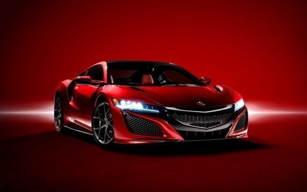 Honda Acura NSX (2nd generation) Concept 2015 Burgundy Painting Style Wallpaper Poster Extra Large Wide Version 921 x 576mm (Peelable Sticker Type) 008W1, Automobile related goods, By car manufacturer, Honda