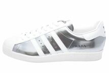 PRADA プラダ アディダス コラボ スーパースター スニーカー シルバー ホワイト サイズ91/2 メンズ 未使用 N35823 正規品_画像2