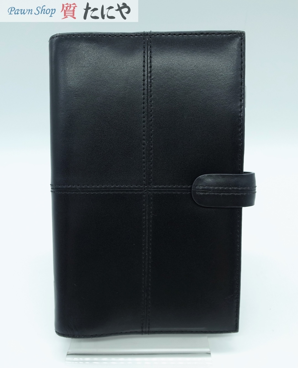 別倉庫からの配送】 美品 MONTBLANC 手帳カバー ブラック レザー マイ