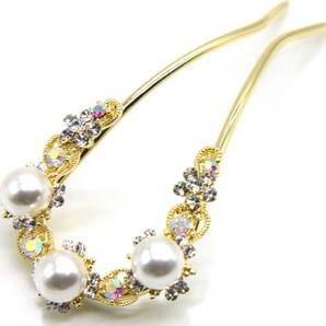 激安 人気 おしゃれ かわいい 簪 かんざし バチ 髪飾り 和装 留袖 浴衣 金属 シンプル パール フラワー 花 ヘアアクセサリー ゴールド 金