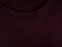 ★美品☆プラスワン【PLUS ONE】スピーマコットン　ニット長袖Tシャツ プルオーバー L 濃い紫_画像5