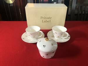 ◆未使用保管品◆private　Label　ボックス付ペア―コーヒーセット