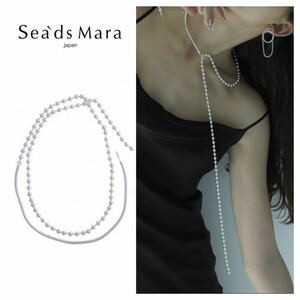 Sea'ds mara シーズマーラ　Combination ball chain Necklace ボールチェーンネックレス　専用袋付き　2022113