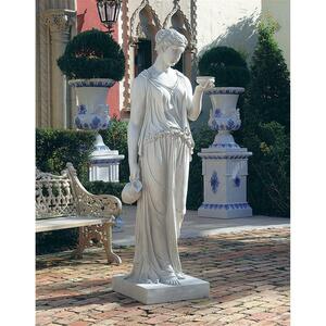 he- beige woman god image western sculpture interior ornament . outdoor outdoors exterior European style objet d'art garden garden decoration hebe equipment ornament toru bar sen Greece myth carving image 