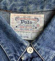 1980年代 アメリカ製 POLO RALPH LAUREN ポロラルフローレン デニムウエスタンシャツ アメリカ購入品 美品 Ｍ_画像3