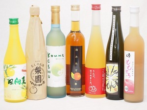  once ........ fruit. sake 7 pcs set Hyuga city summer × pear .× plum wine ×.× apple plum wine ×...×....500ml×6ps.@720ml