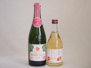  apple ..100% juice . apple. sake 2 pcs set ( Aomori prefecture production apple 100% till . Apple semi sweet a little ..Alc3% Shinshu apple wine alc4%)