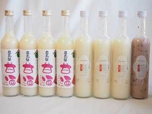  domestic production rice use nonalcohol gorgeous sweet sake amazake 8 pcs set inside .. sweet sake amazake 4ps.@( Gifu ) Yamazaki one .( ginjo 3ps.@ old fee rice 1 pcs )( Aichi ) total 500ml×8