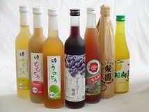 果実リキュール7本セット 紀州産 南高梅使用ブルーベリー梅酒 500ml（和歌山）・高千穂酒造 宮崎産日向夏みかん使用 日向夏_画像1