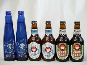 クラフトビール6本セット日本酒スパークリング清酒(澪300ml)×2本(常陸野ネストアンバーエール330ml×2本常陸野ネストホワイトエール330ml