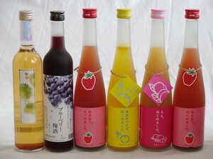 果実リキュール6本セット 紀州産 南高梅使用ブルーベリー梅酒 500ml（和歌山）・百助 生姜梅酒 500ml井上酒造 （大分県