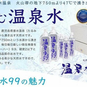 6本セット 温泉水99 ミネラルウオーターアルカリイオン水 ペットボトル(鹿児島県)2000ml×6本の画像3