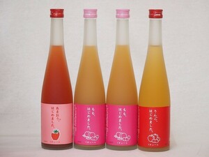  fruit plum wine liqueur set ( yuzu plum wine 1 pcs .. plum wine 2 ps apple plum wine 1 pcs )500ml×4ps.