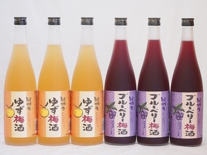  fruit plum wine set blueberry plum wine × yuzu plum wine middle .BC( Wakayama prefecture )720ml×6ps.