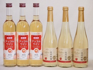 りんごワイン6本セット(信州林檎シードル アップルワイン) 500ml×6本