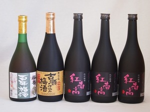  plum wine 5 pcs set ( old sake . included plum wine . south height plum wine 20 times ( Wakayama ) plum . 100 year plum wine ( Ibaraki )) 720ml×5ps.