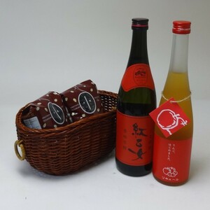 ... sake set .. woman . flax shochu 720ml( Fukuoka prefecture ) apple plum wine 500ml( Fukuoka prefecture ) recommended .. legume ( special order Blend 200g happy Blend 200g)