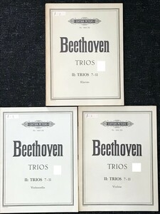  beige to-ven piano three-ply . bending beethoven trios 7-11 import musical score / foreign book / string comfort /va Io Lynn /va Io Lynn contrabass /peters/pe-ta-s