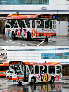 D【バス写真】Ｌ版２枚　東海バス　ラブライブ！サンシャイン！！　ラッピング１号車　[Guilty Kiss（回送）]表示