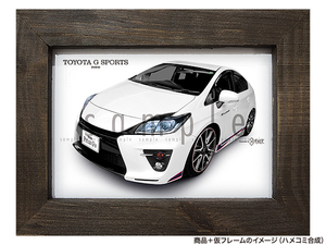 ★カーイラスト070【トヨタ G's プリウス】ZVW30型 G SPORTS Gs 送料安