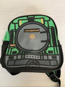 子供用リュック SL機関車 グリーン 鞄