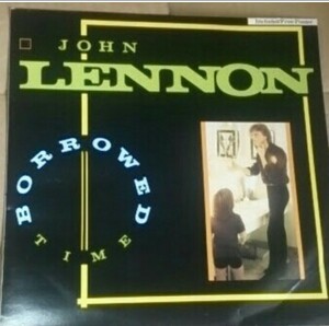 ジョンレノン BORROWED TIME レコード ポスター付き 輸入盤