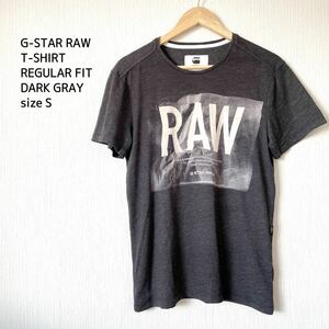 G-STAR RAW ジースターロゥ 半袖クルーネックTシャツ メンズ ロック カジュアル 普段着 レギュラーフィット グレー S