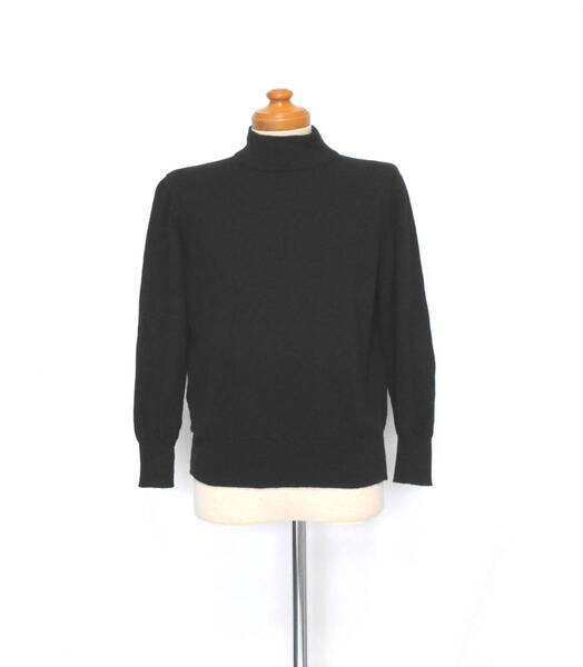 〔美品 送料無料!〕 Brooks Brothers ブルックスブラザーズ ブラック ハイネック ウール ニット ( イタリア製 黒 毛100% プルオーバー )