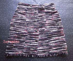 *11A Chanel CHANEL super pretty tweed skirt 42