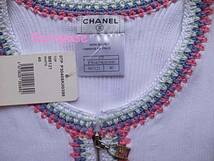 ★０７Ｐシャネル CHANEL 春夏可愛い タンクトップ 白４０_画像3