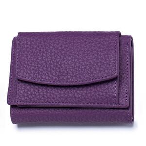 三つ折り財布 コインケース 小銭入れ ミニウォレット 財布 小型 小さい ミニ財布 二つ折り財布 レザー 牛革