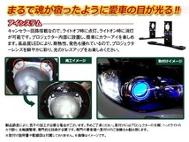 LED カラーアイシステム 埋め込み キセノンプロジェクター用 ヘッドライト加工 デビルアイ ホワイト ヘッドライト フォグランプ デイライト_画像2