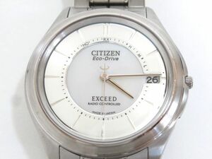 ★わ-341★CITIZEN EXCEED シチズン エクシード H111-T012671 電波ソーラー デイト 　中古