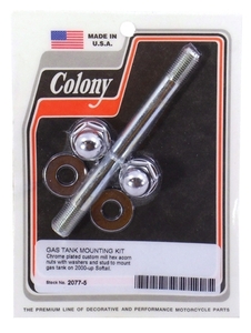 COLONY 2077-5 ガスタンク マウント キット 2000-17 ソフテイル FLST FXST Gas Tank Mounting Hardware Kit
