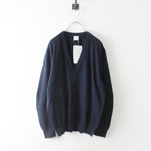 【絶品】 中川政七商店 コットンカシミヤ L/ネイビー Cardigan THE - カーディガン/ボレロ