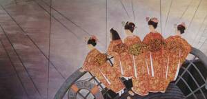 Art hand Auction Moriya Tatsushi, Étudier en Amérique (Umeko Tsuda), Une peinture encadrée rare d'une collection de peintures à encadrer, Livré avec un passe-partout personnalisé et un tout nouveau cadre japonais, livraison gratuite, Peinture, Peinture à l'huile, Nature, Peinture de paysage