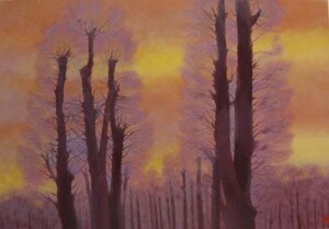 東山 魁夷、【夕紅】、人気作品、希少画集・額装画、四季、風景、状態良好、送料無料