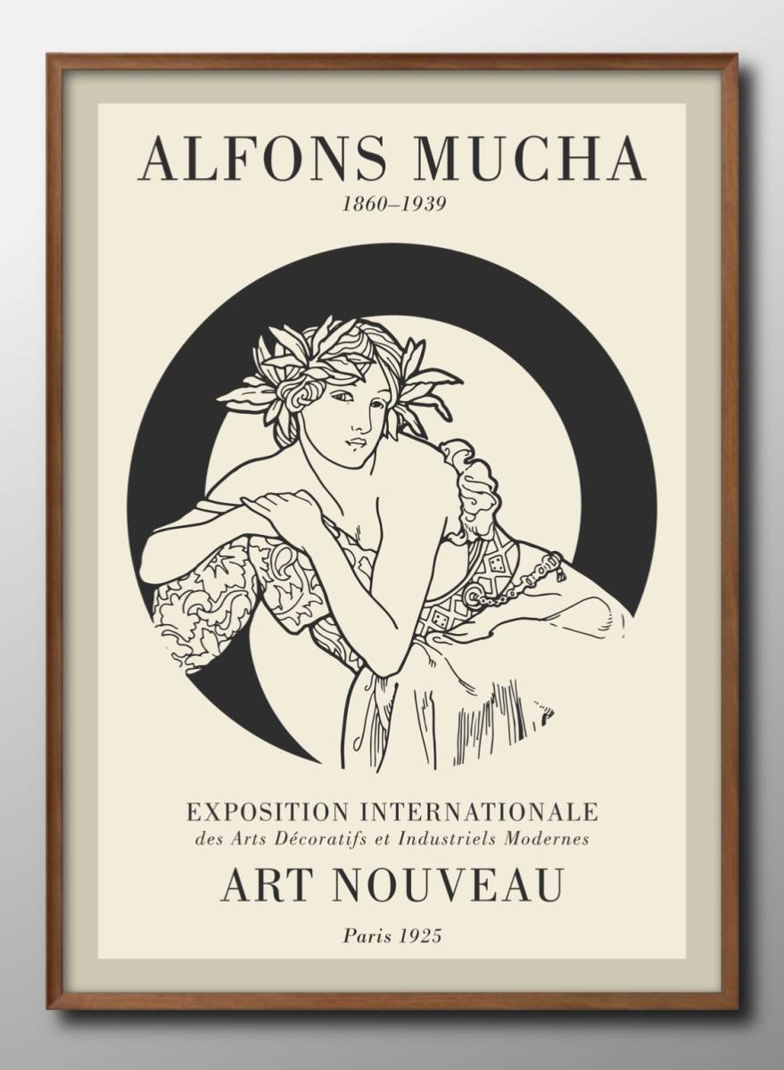 8934 ■ Livraison gratuite !! Affiche A3 Alfons Mucha nordique/coréen/peinture/illustration/mat, Logement, intérieur, autres
