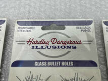 USA ステッカー 5枚 GLASS BULLET HOLES デッドストック デカール シール ガラス 割れ 穴_画像4