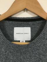 セール! 正規品 本物 新品 アメリカンイーグル クルーネック セーター AMERICAN EAGLE 上品 オシャレ シルエット綺麗 大人の グレー S ( M_画像2