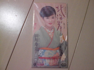 即決 演歌8cm中古CDシングル 田川寿美「北海岸／春の雨」 歌詞カードなし 書き込み有