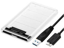 最短発送！【即決999円】透明2.5インチ HDD SSD ケース USB3.0高速 外付けハードディスク ドライブケース☆USB録画対応！_画像1