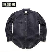 SALE ブロンソン オールドタイム ピンストライプ長袖ワークシャツ M BRONSON 新品_画像1