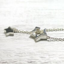 M1159【BSJBJ】STAR JEWELRY スタージュエリー SV925 SILVER シルバー ラリアット 星 ネックレス_画像4