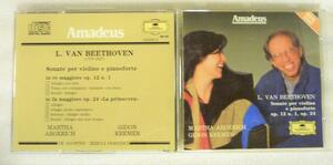 中古CD　 L. Van Beethoven / Martha Argerich, Gidon Kremer / Sonate Per Violino E Pianoforte Op. 12 N. 1, Op. 24