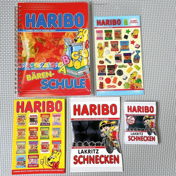 HARIBO ハリボー　メモ　リンクノート　シール　ハガキ　アメキャラ