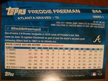 ★FREDDIE FREEMAN TOPPS 2017 BASEBALL SERIES 1 #244 MLB WBC カナダ フレディー・フリーマン ATLANTA BRAVES アトランタ ブレーブス_画像2